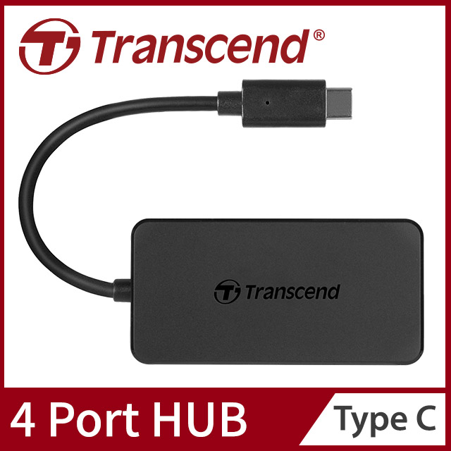 Transcend 創見 極速Type C HUB 4埠集線器(TS-HUB2C)