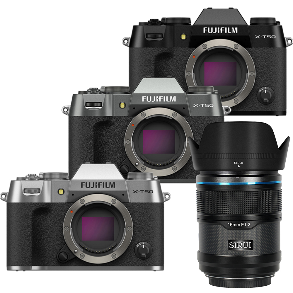 FUJIFILM X-T50 單機身 + SIRUI Sniper 16mm F1.2 APSC 鏡頭 公司貨