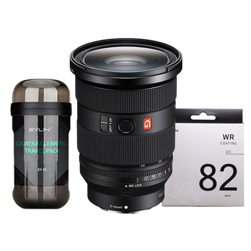SONY 索尼 SEL2470GM2 FE 24-70 mm F2.8 GM II + SIGMA WR UV 82mm 保護鏡 + VSGO DKL-15 光學清潔旅行套裝 (公司貨)