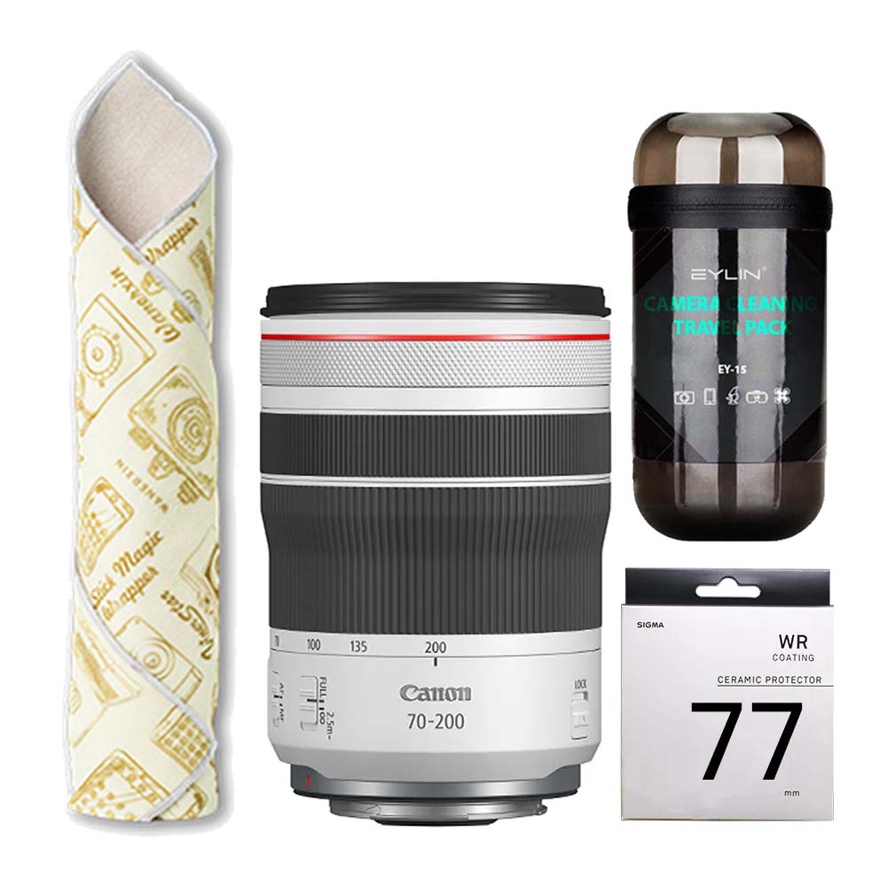 Canon 佳能 RF 70-200mm F4L IS USM + SIGMA UV 77mm 陶瓷濾鏡 超值組 (公司貨)