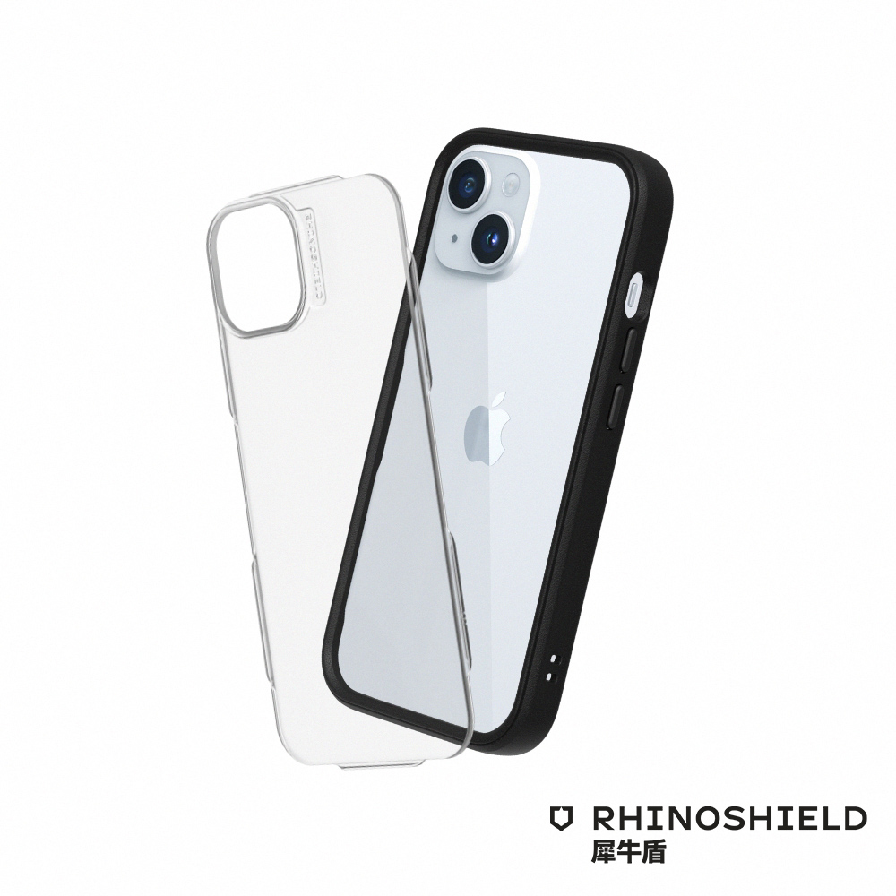 RHINOSHIELD 犀牛盾 iPhone 15 Mod NX 邊框背蓋兩用手機保護殼-黑色