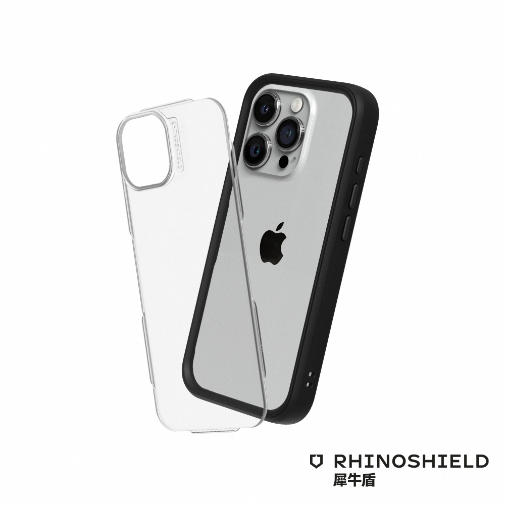 RHINOSHIELD 犀牛盾 iPhone 15 Pro Mod NX 邊框背蓋兩用手機保護殼-黑色