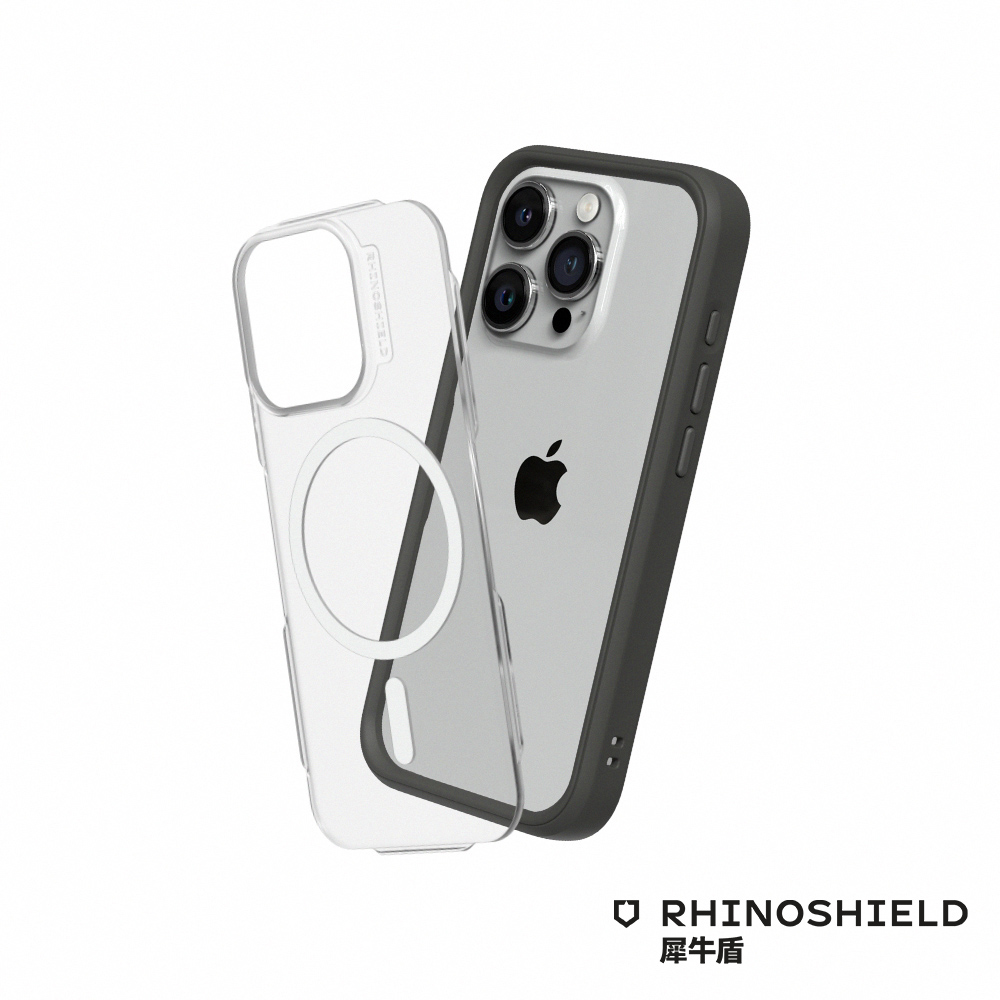 RHINOSHIELD 犀牛盾 iPhone 15 Pro Mod NX MagSafe兼容 超強磁吸手機保護殼-泥灰色