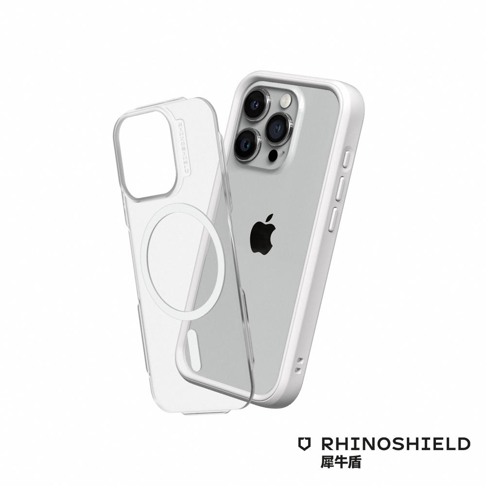 RHINOSHIELD 犀牛盾 iPhone 15 Pro Max Mod NX MagSafe兼容 超強磁吸手機保護殼-白色