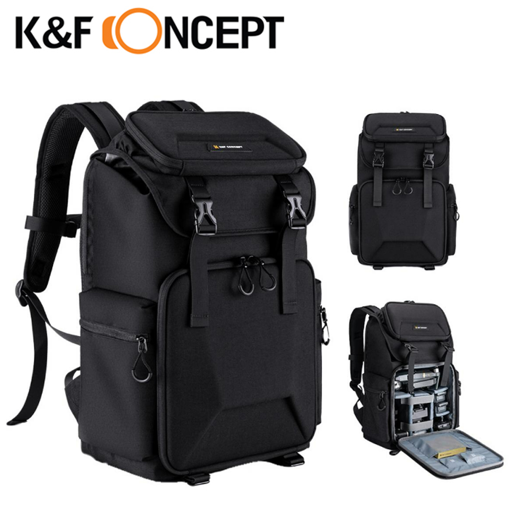 K&F Concept 新休閒者 專業攝影單眼相機後背包 KF13.098V2 黑色