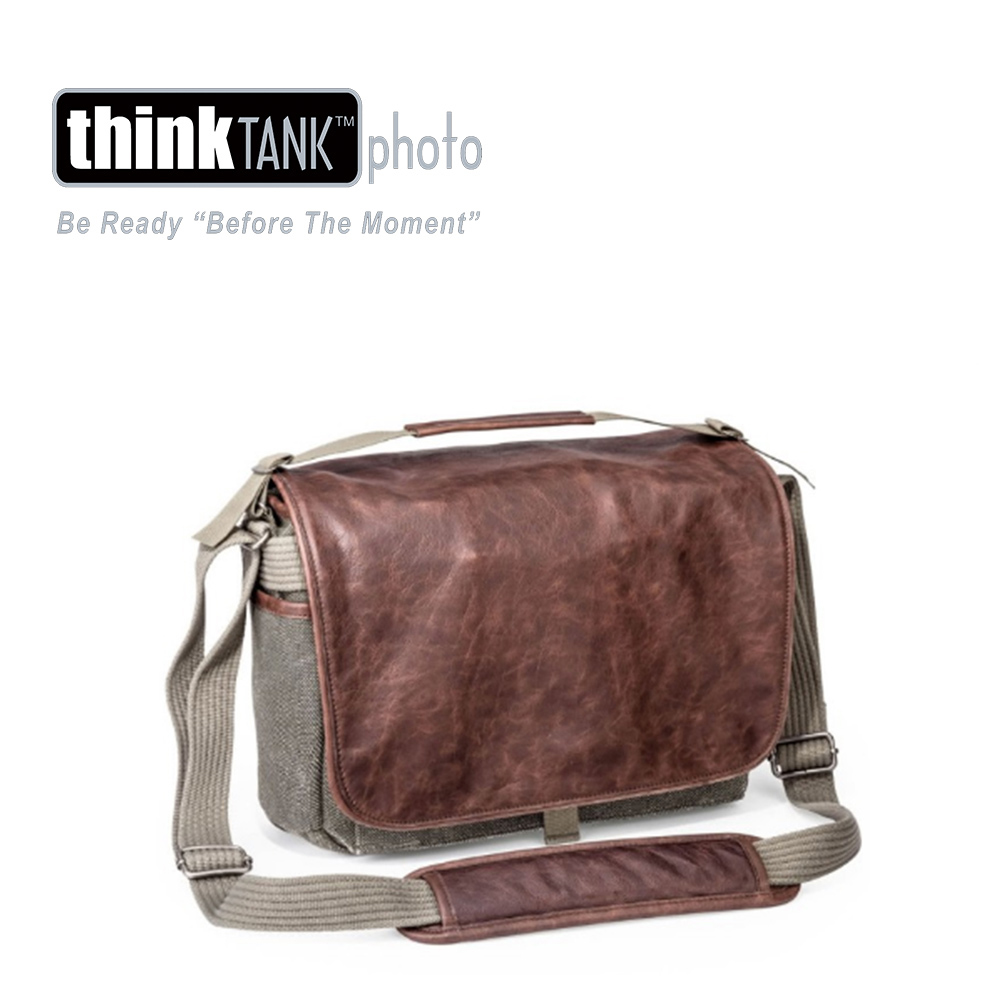ThinkTank創意坦克－Retrospective 5 Leather復古皮革側背包(褐S)-RS702