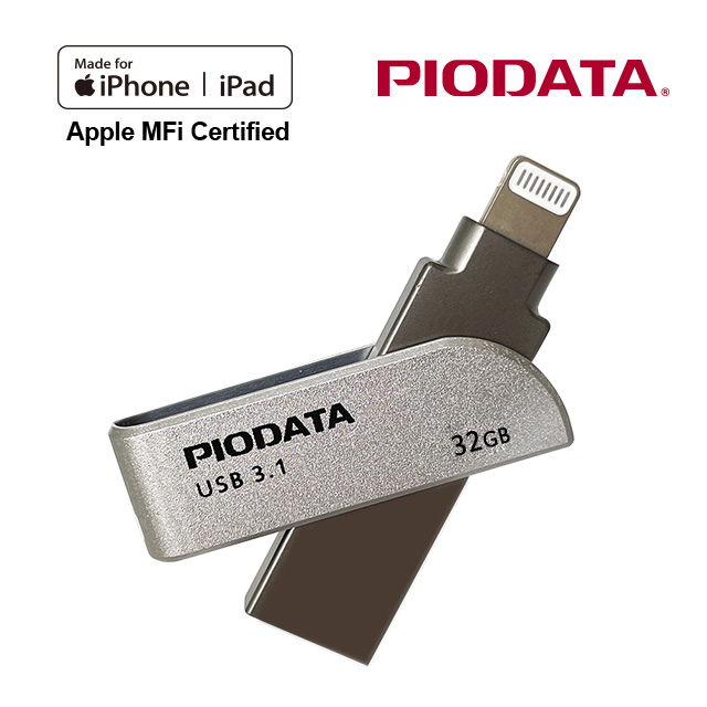PIODATA iXflash Lightning USB3.0 (USB3.1 Gen1) 32GB OTG雙用隨身碟