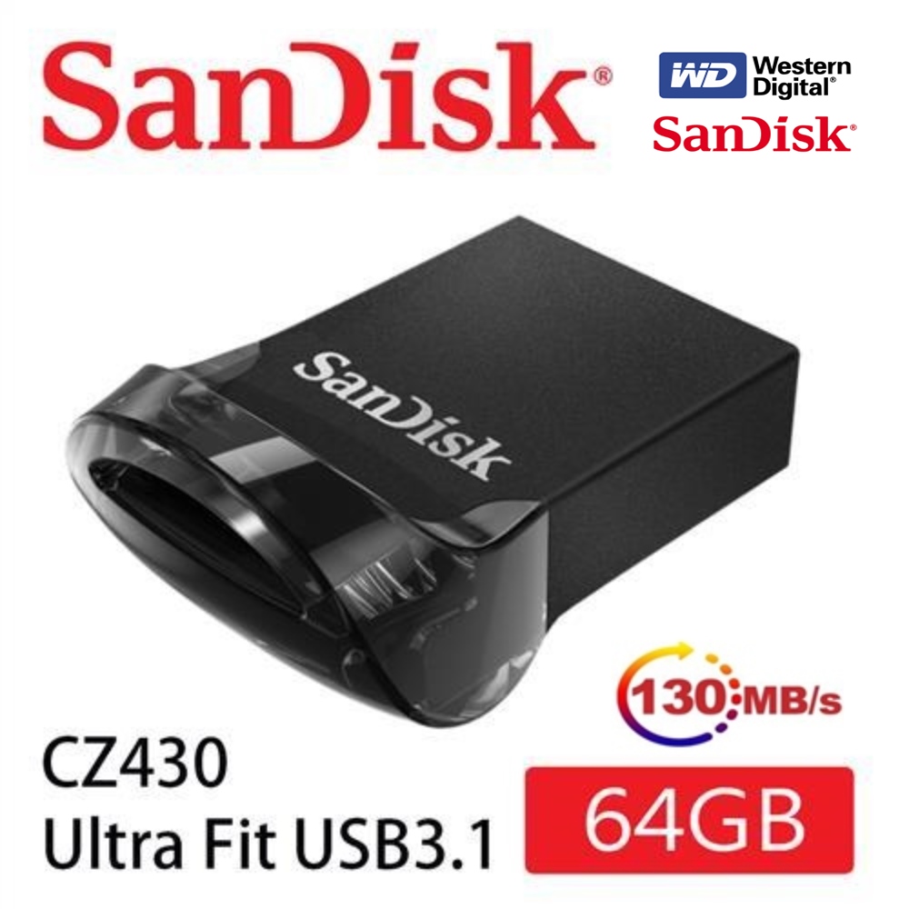 SanDisk晟碟 Ultra Fit USB 3.1 64GB 高速隨身碟