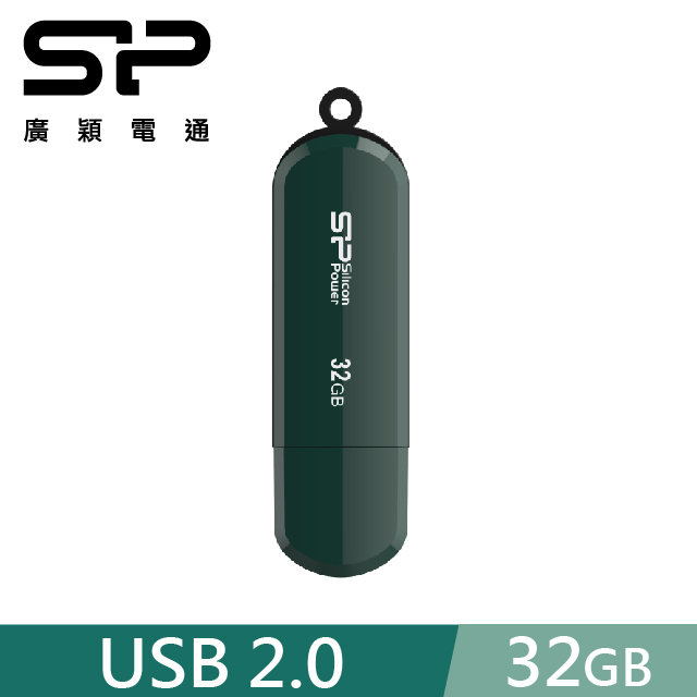 SP 廣穎 32GB LuxMini 320 USB 2.0 隨身碟 綠色