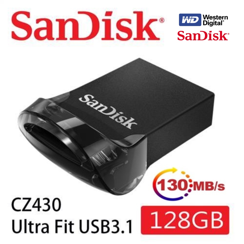 SanDisk晟碟 Ultra Fit USB 3.1 128GB 高速隨身碟