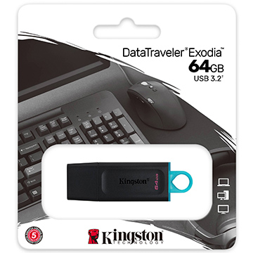Kingston 金士頓 64GB 64G【DTX/64GB】DataTraveler Exodia USB 3.2 原廠保固 隨身碟