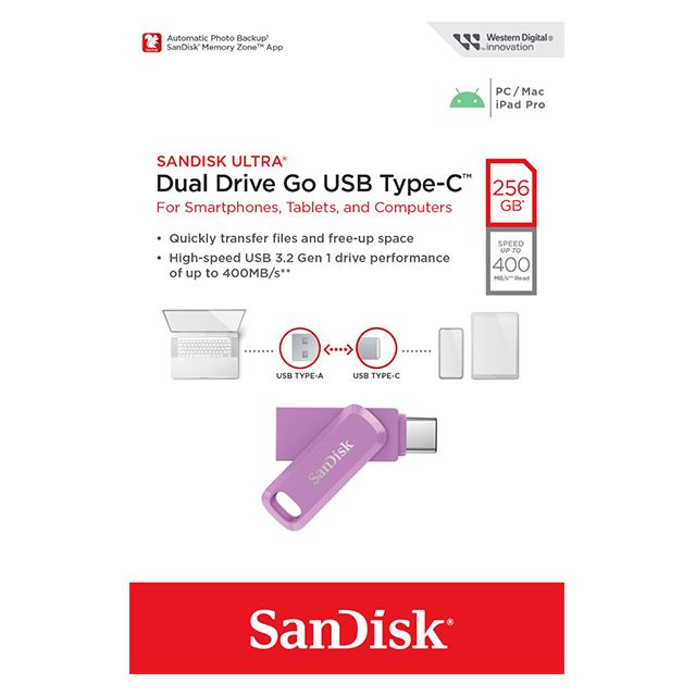 SanDisk 256GB 256G 紫色 Ultra GO TYPE-C【SDDDC3-256G】OTG USB 3.2 雙用隨身碟