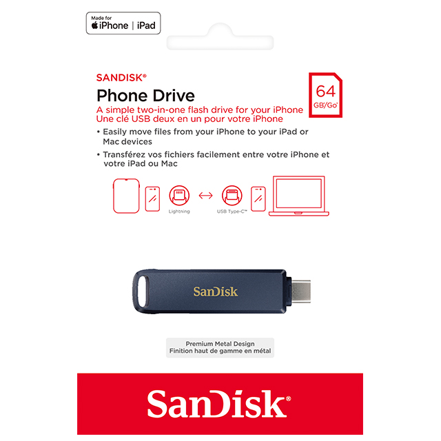 SanDisk 64GB 64G iXpand Phone Drive SDIXD0N-064G iPhone ipad 雙接頭 隨身碟