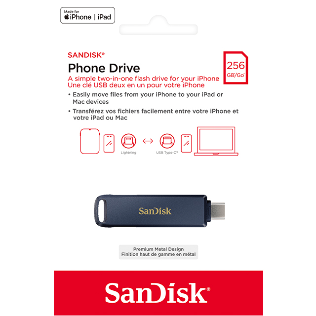 SanDisk 256GB 256G iXpand Phone Drive SDIXD0N-256G iPhone ipad 雙接頭 隨身碟