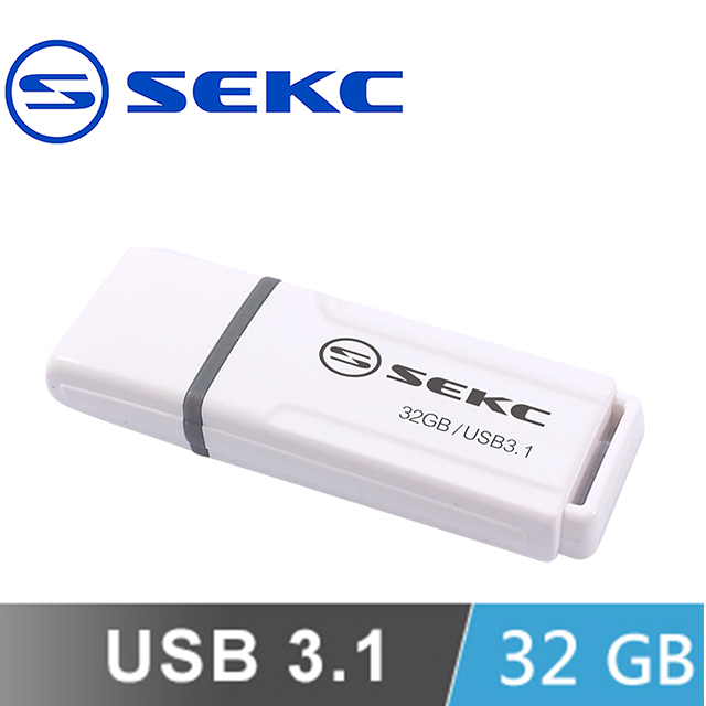 SEKC SDU50 32GB USB3.1 Gen1高速隨身碟-經典白