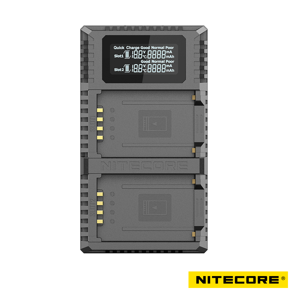 Nitecore FX2 Pro 液晶顯示 USB 雙槽快充充電器 For 富士 Fuji NP-T125