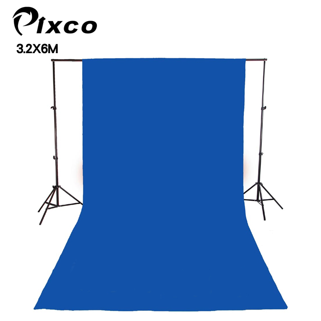 Pixco 拍攝寶優質TC棉背景布3.2X6M-藍色