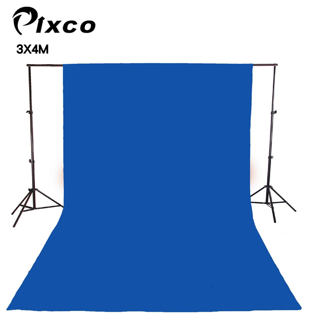 Pixco 拍攝寶優質TC棉背景布3X4M-藍色