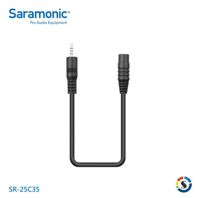 Saramonic 楓笛 SR-25C35 3.5mm轉2.5mm麥克風轉接線