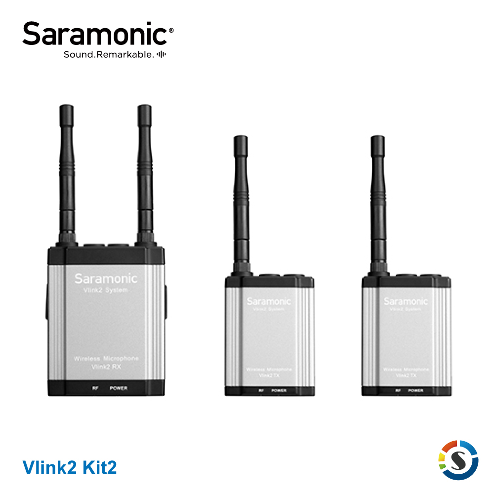 Saramonic楓笛 Vlink2 Kit2 (TX+TX+RX) 一對二無線麥克風系统(勝興公司貨)