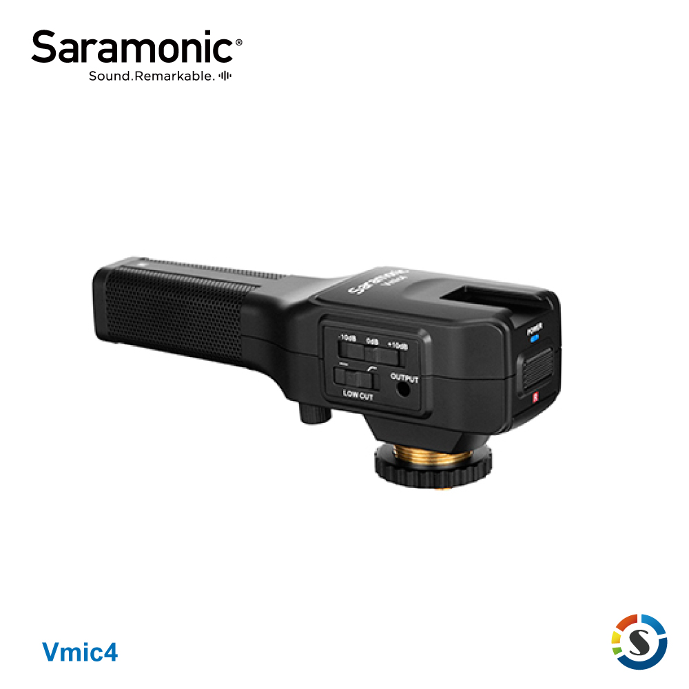 Saramonic楓笛 超指向電容式相機麥克風 SR-Vmic4(勝興公司貨)