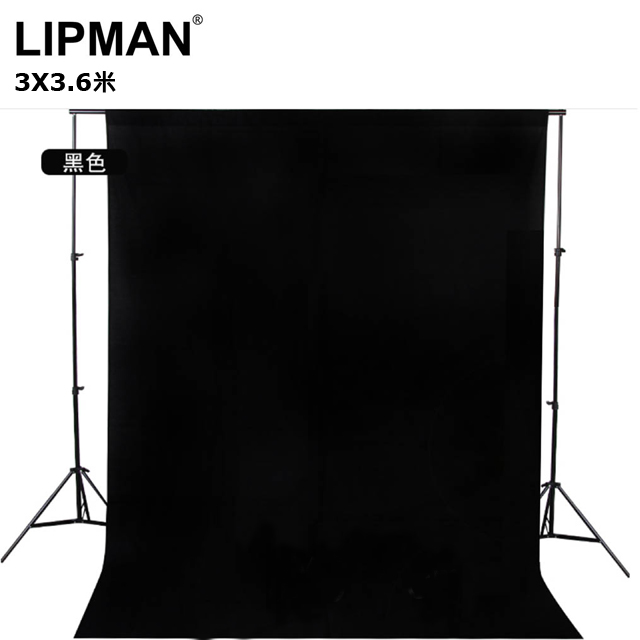 LIPMAN 優質3X3.6米背景布(黑色)