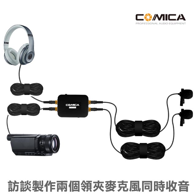 COMICA D03 手機/DSLR雙聲道收音盒