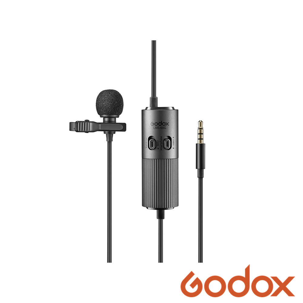 Godox 神牛 LMS-60G 可調增益全指向單領夾式麥克風 (公司貨)