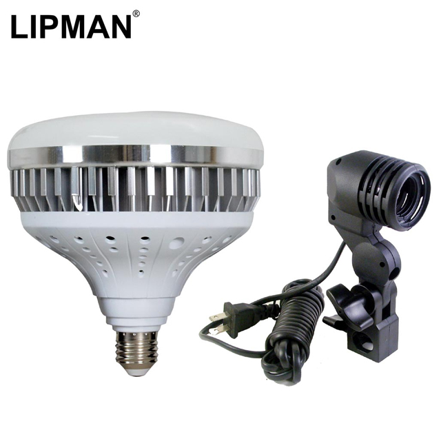 LIPMAN 80wLED攝影燈泡+E27燈頭