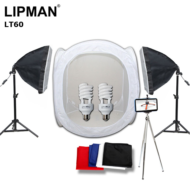 LIPMAN 60cm行動攝影棚雙燈組-LT60