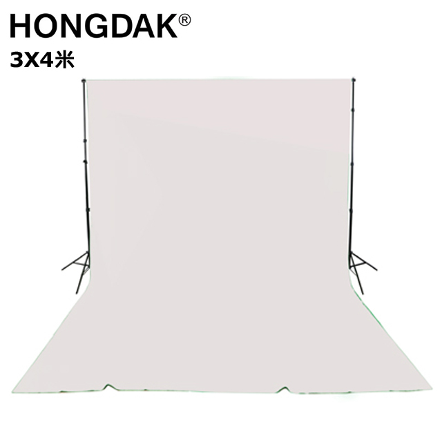 HONGDAK 3X4米白色純棉背景布