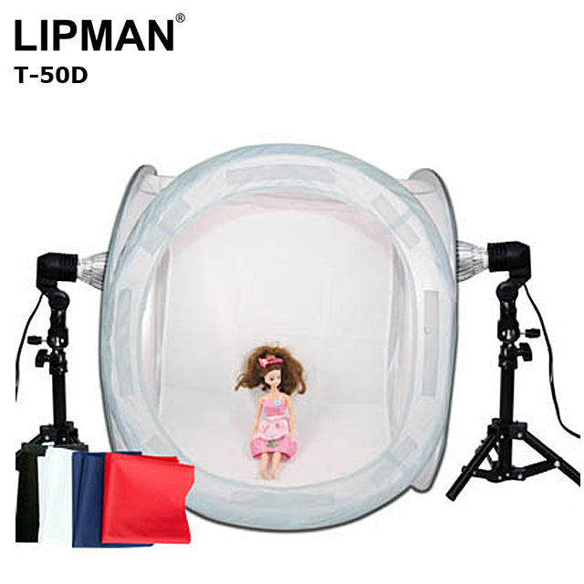 LIPMAN 50cm行動攝影棚雙燈組-T50D