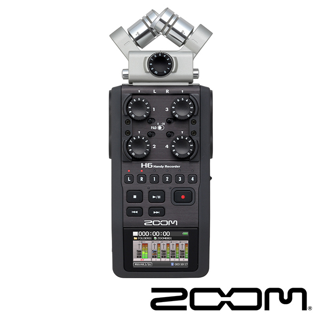 Zoom H6 手持數位錄音機-黑 (公司貨)