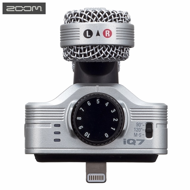 Zoom銀色iQ7立體聲數位錄音麥克風