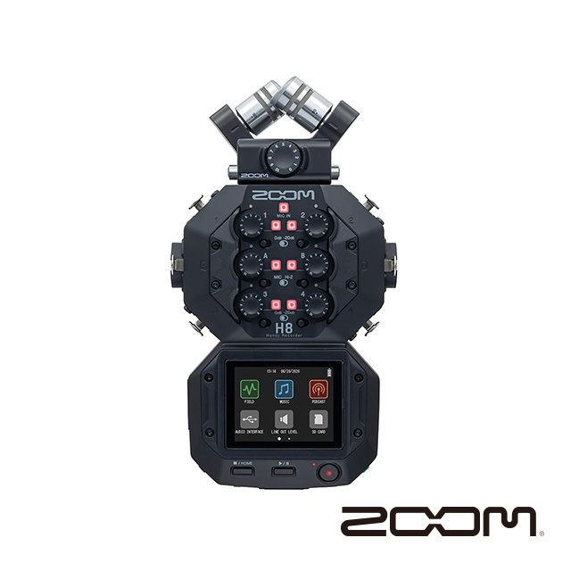 Zoom H8 手持數位錄音機-黑 (公司貨)