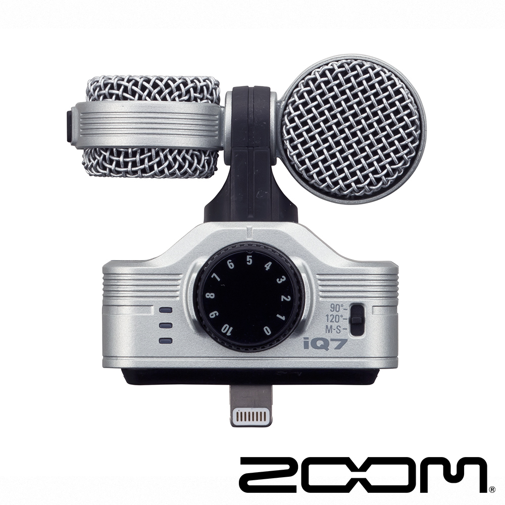 Zoom iQ7 立體聲數位錄音麥克風(IOS專用) 公司貨