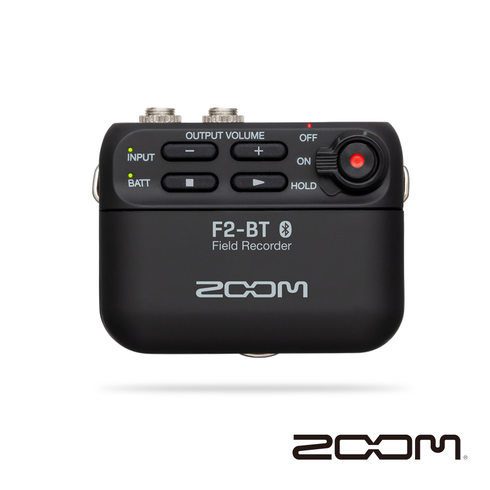 ZOOM F2-BT 微型錄音機+領夾麥克風組 藍牙版-黑色 公司貨