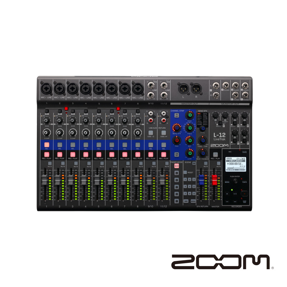 ZOOM Livetrak L-12 數位混音機 錄音介面 公司貨
