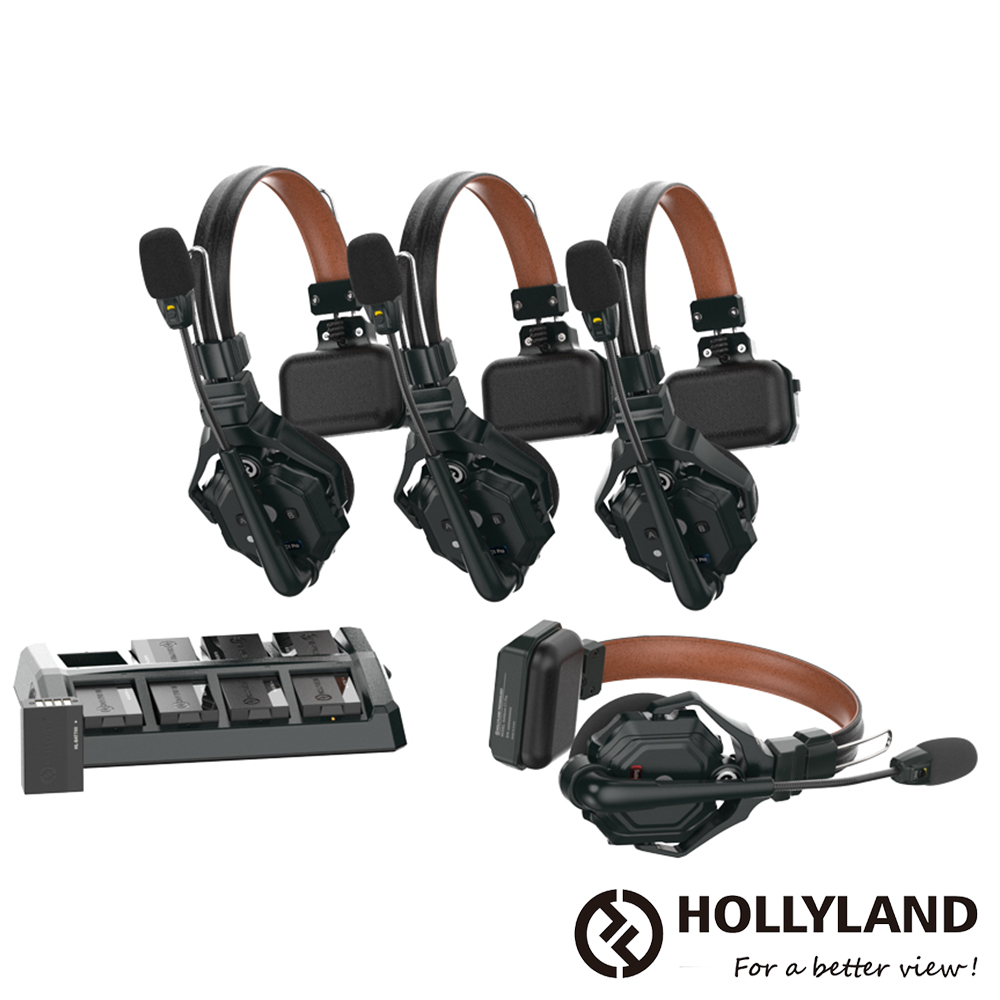 Hollyland SOLIDCOM C1 PRO 4S 全雙工無線對講 耳機系統 一對三