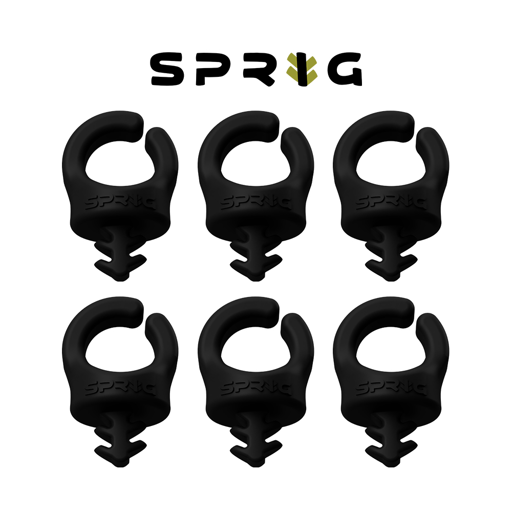 SPRIG 1/4-20 整線扣 - 低調黑 (六入/包)