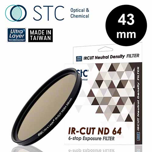 【STC】IR-CUT 6-stop ND64 Filter 43mm 零色偏ND64減光鏡