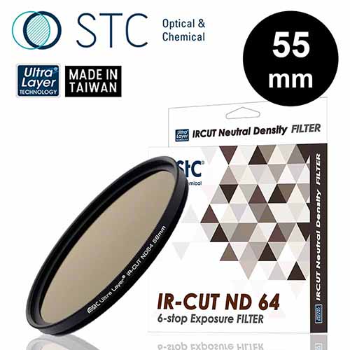 【STC】IR-CUT 6-stop ND64 Filter 55mm 零色偏ND64減光鏡