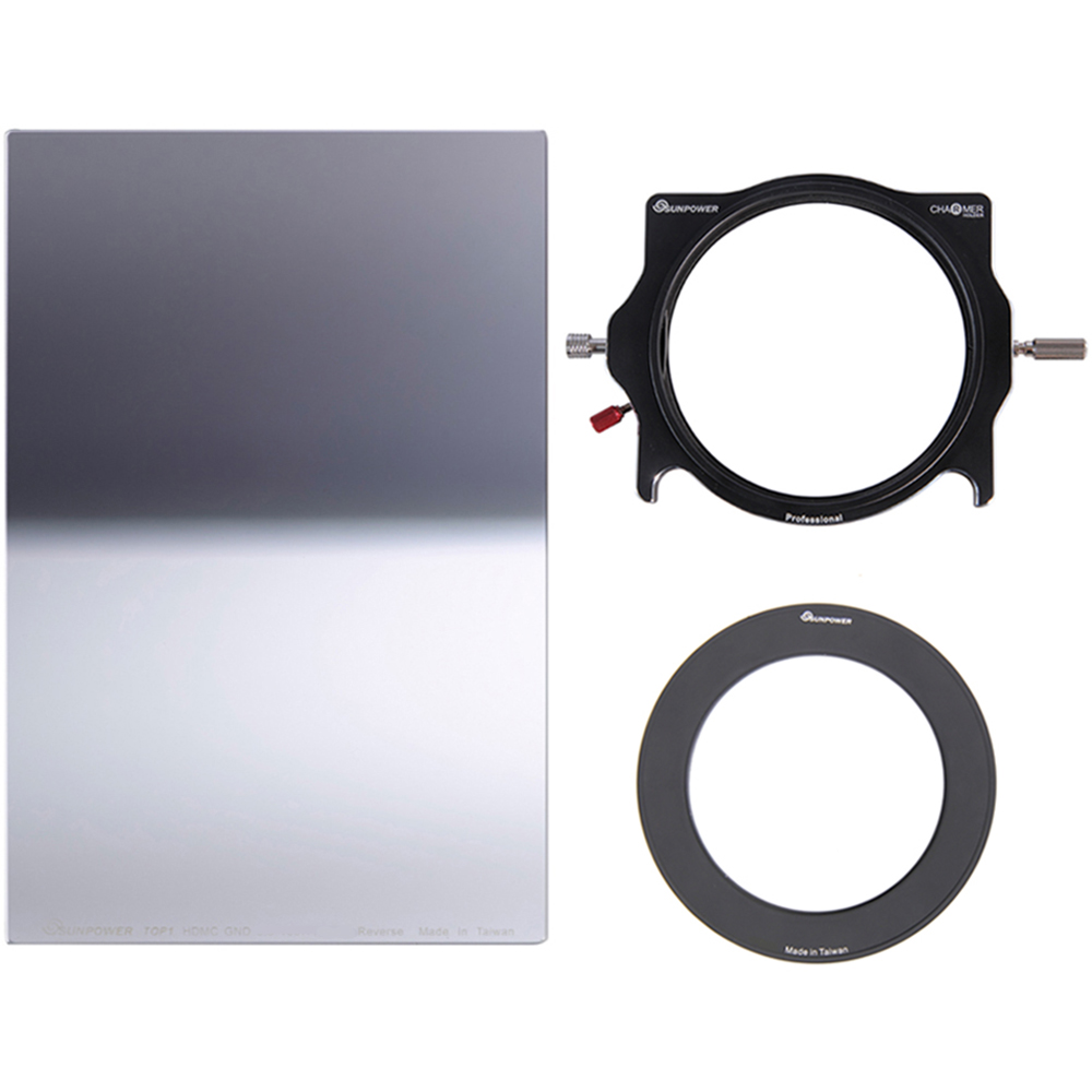 SUNPOWER 100x150 Reverse ND 0.9 反向漸層方型減光鏡+轉接環+支架套組
