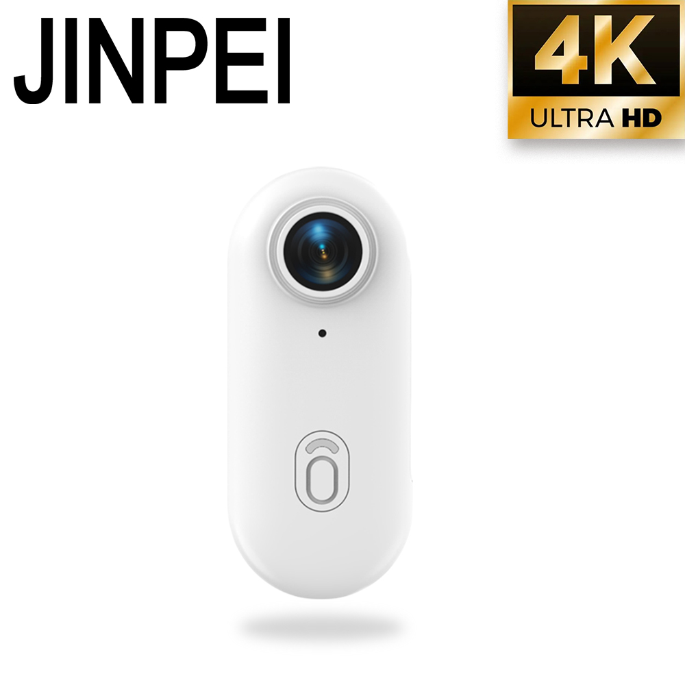 【JINPEI 錦沛】 4K UHD解析度、運動錄影、自行車 機車錄影、微型、寵物攝影機 白色 (贈64GB)