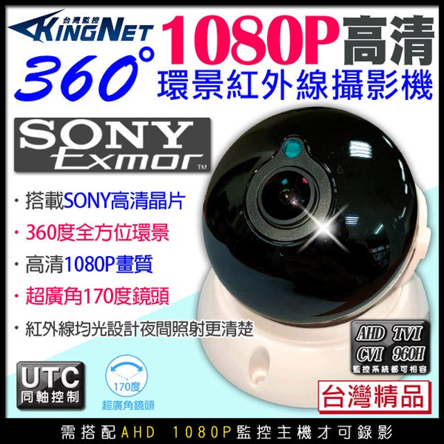 監視器 攝影機 全景 環景 1080P SONY晶片
