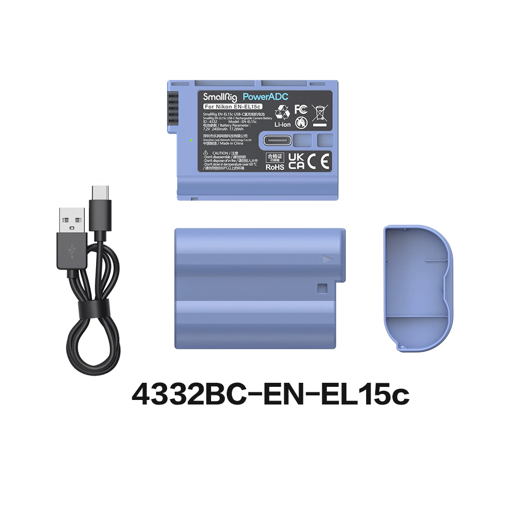 SmallRig EN-EL15c USB-C 充電相機電池