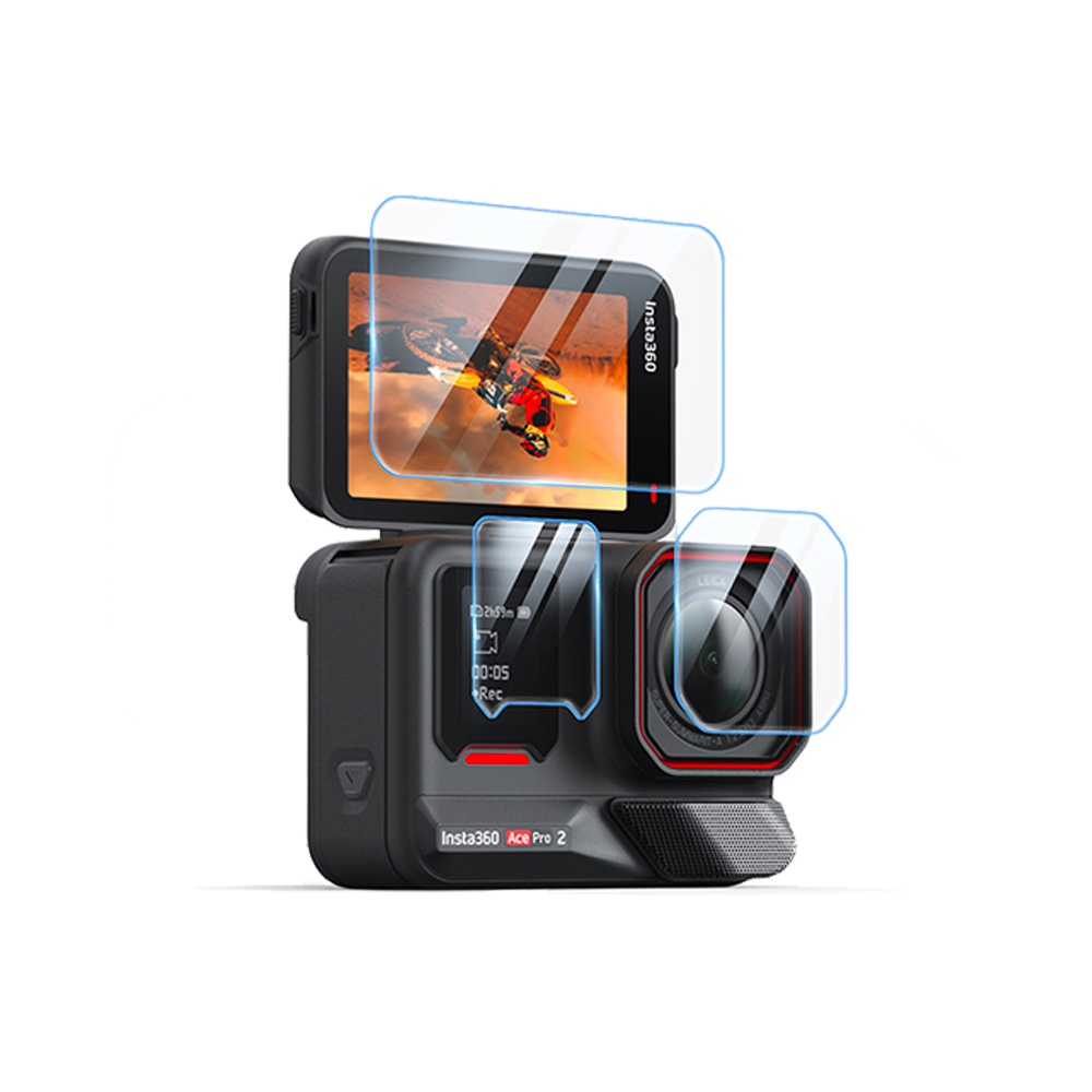 Insta360 Ace Pro 2 9H【前後螢幕+鏡頭】高畫質鋼化膜(一入組)