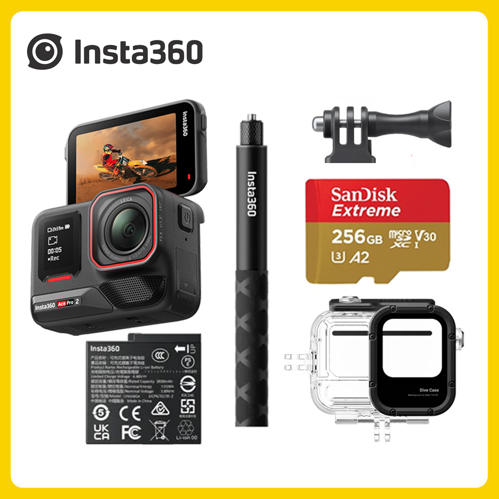 Insta360 Ace Pro 2 翻轉螢幕運動相機 單電版 潛水套裝 (先創公司貨)