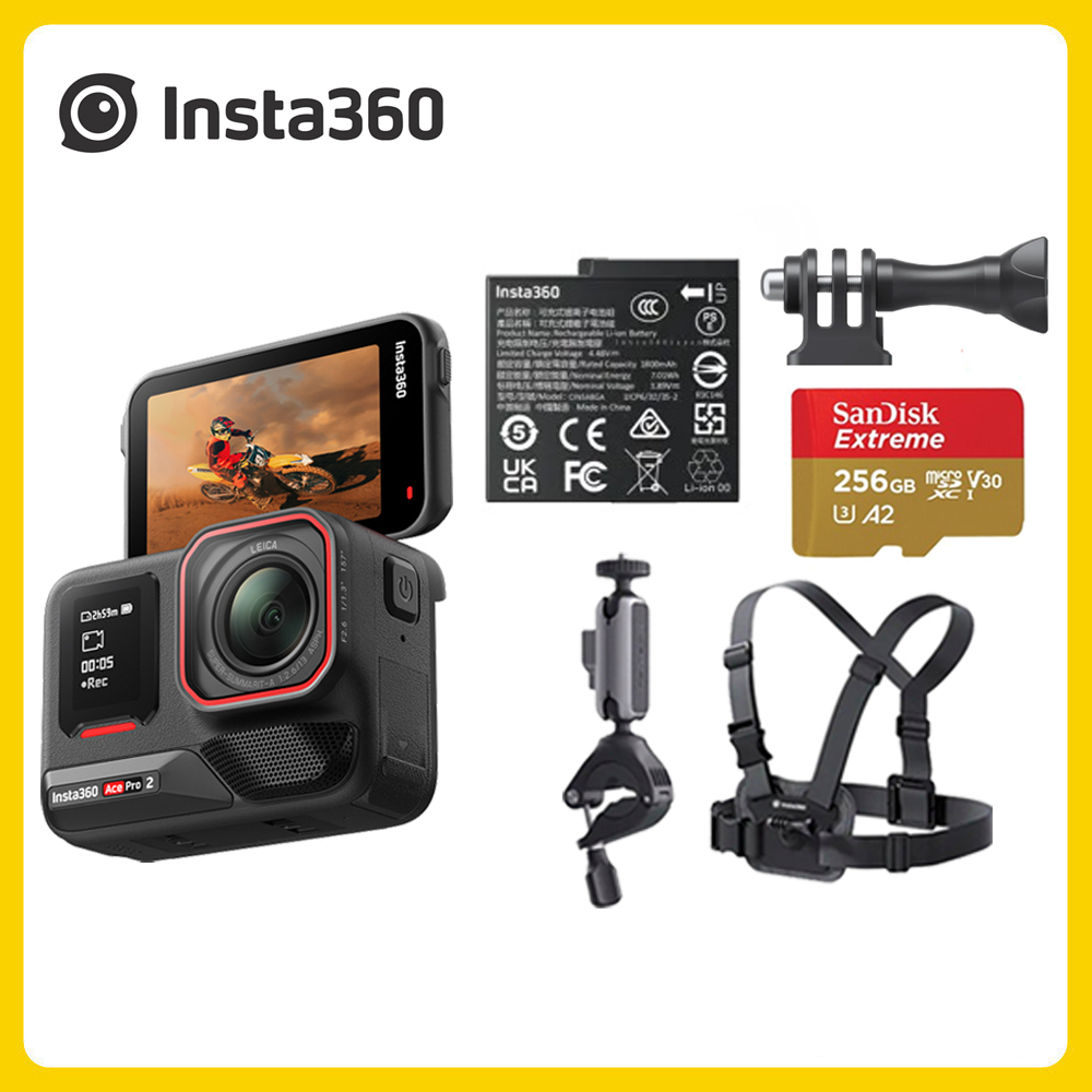 Insta360 Ace Pro 2 翻轉螢幕運動相機 單電版 單車套裝 (先創公司貨)