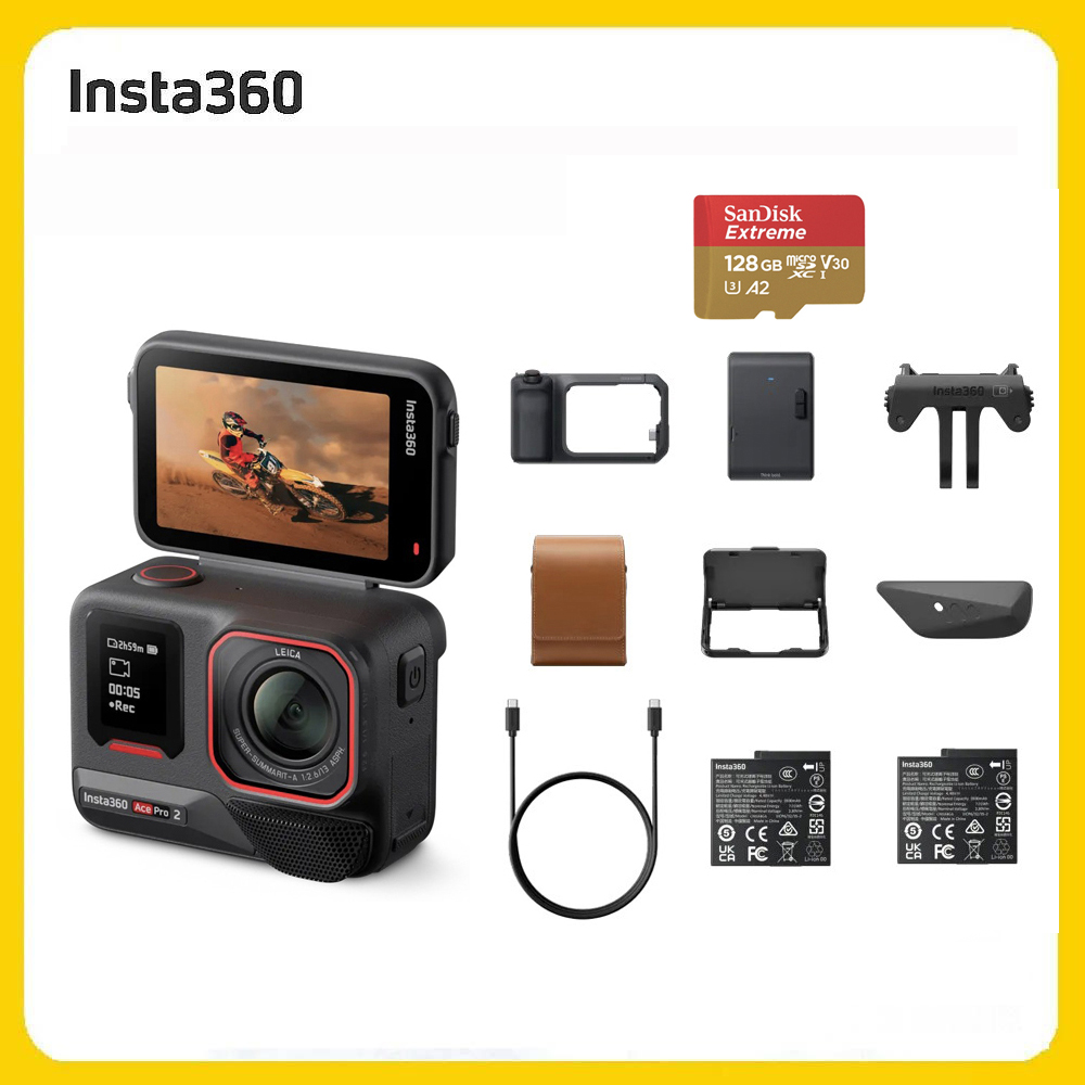 Insta360 Ace Pro 2 翻轉螢幕運動相機 閃印套裝 (先創公司貨)